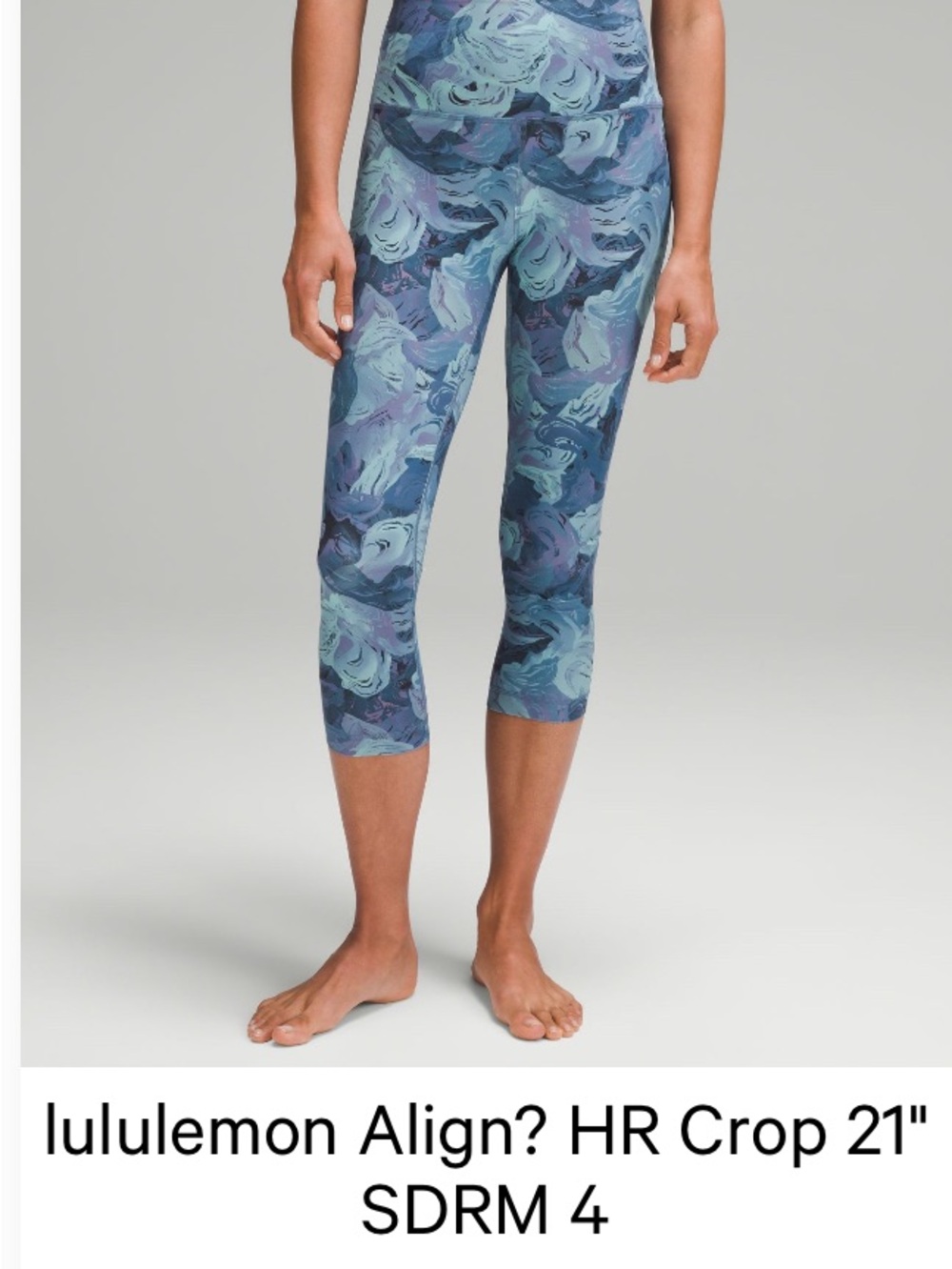 lululemon athletica Align High-Rise Crop 21” — Blue Floral Swirl